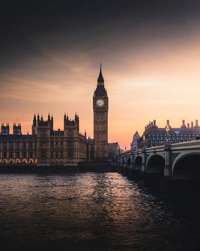 London Big Ben Sunset Print. poster