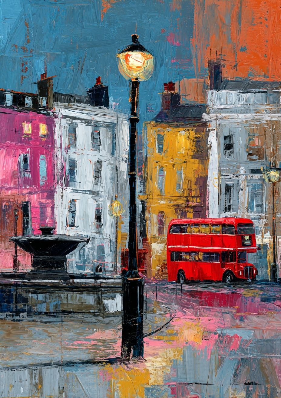 London Street Scene — Fine Art Print. poster detail