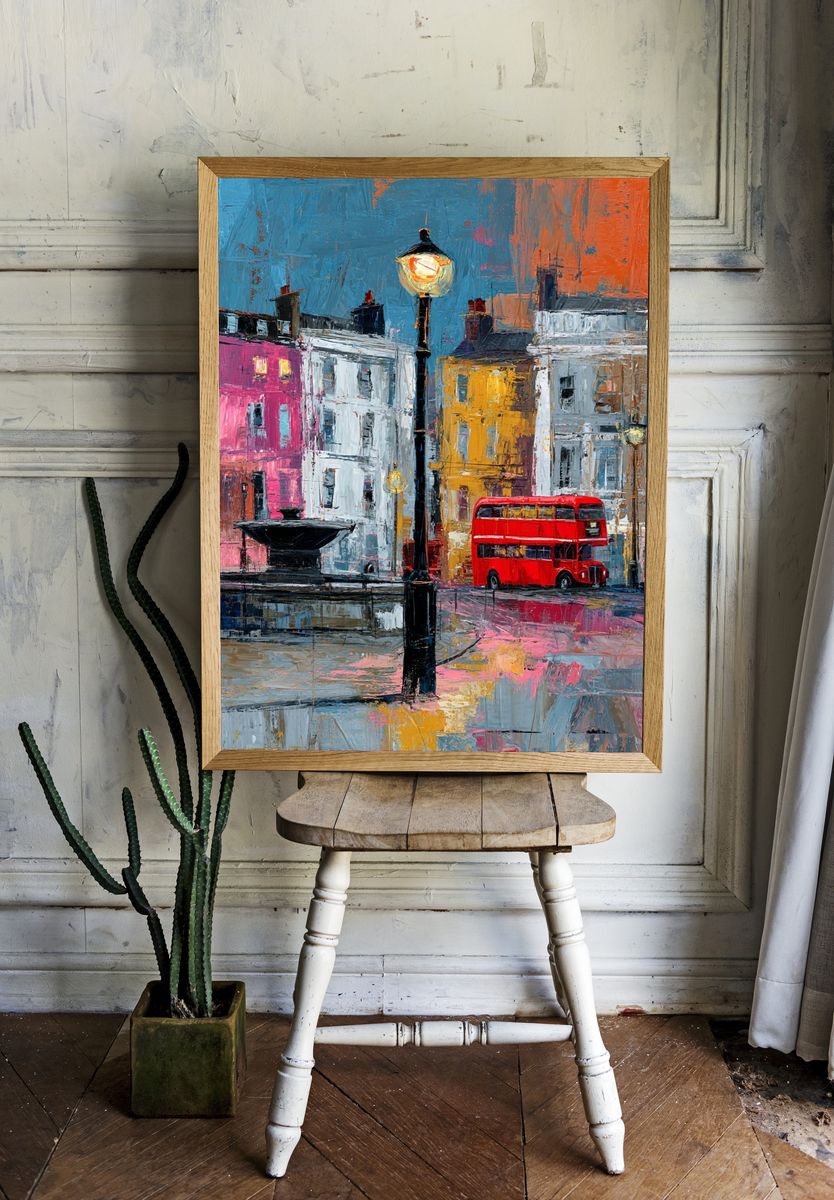 London Street Scene — Fine Art Print. room preview