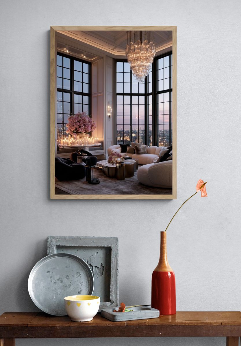 Luxury Penthouse Interior Photography Poster. — room view 3