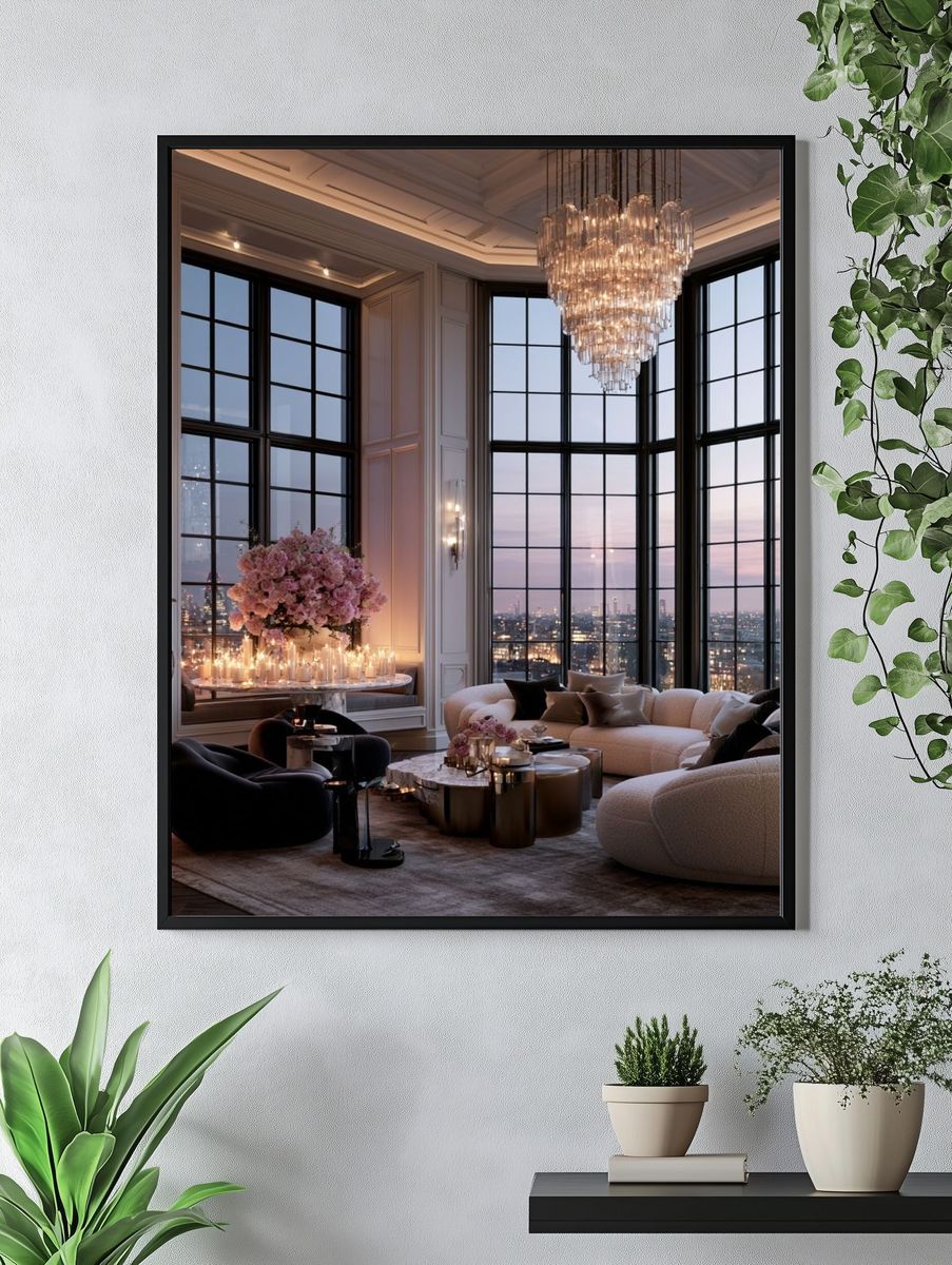 Luxury Penthouse Interior Photography Poster. — room view 4