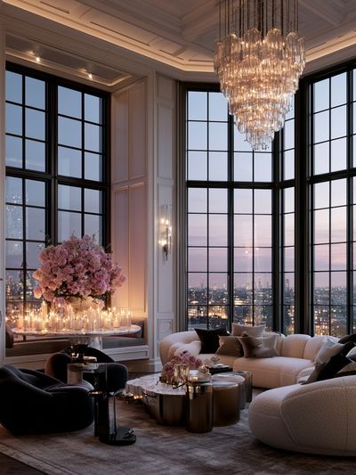 Luxury Penthouse Interior Photography Poster. poster