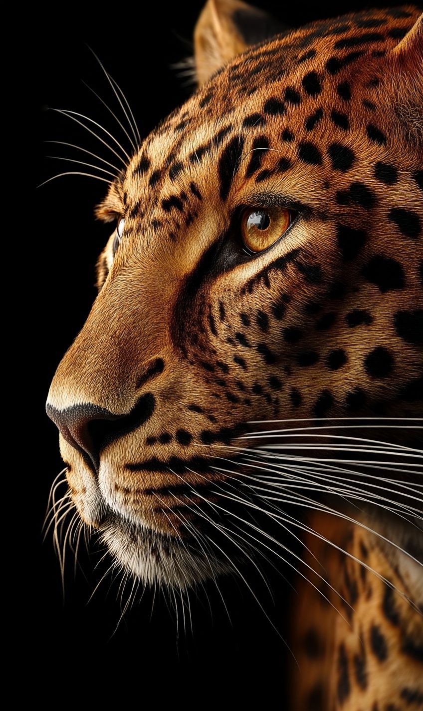 Leopard Portrait Photography Poster. poster detail