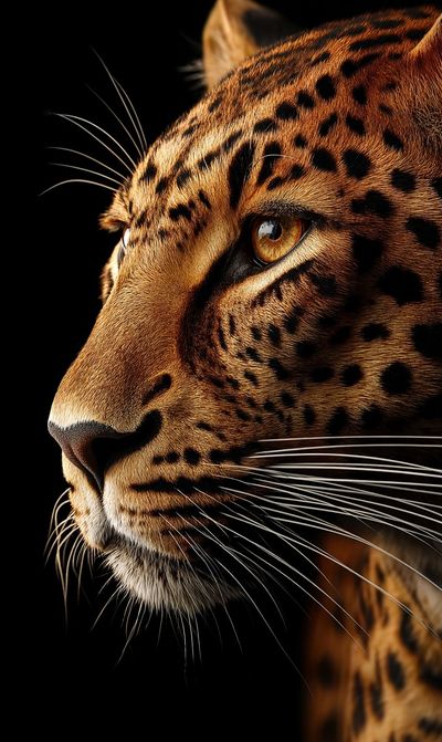 Leopard Portrait Photography Poster. poster