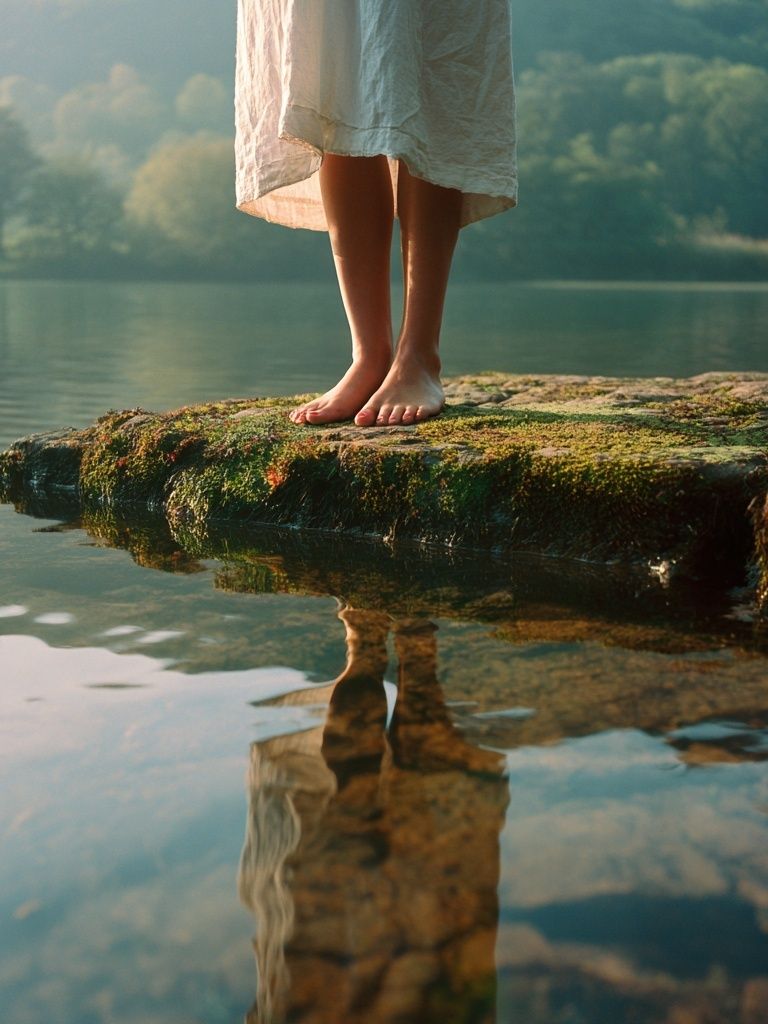 Lakeside Reflection Photography Poster. poster detail