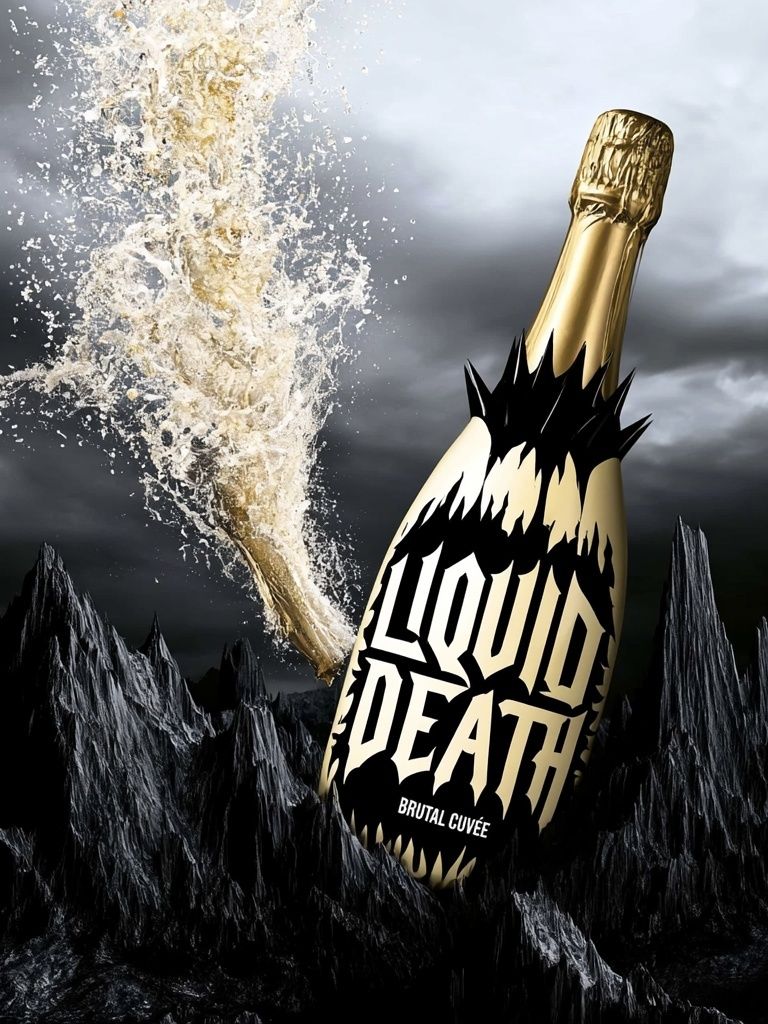 Liquid Death Brutal Cuvée Poster. poster — typography art