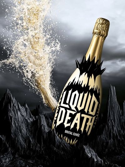 Liquid Death Brutal Cuvée Poster. poster
