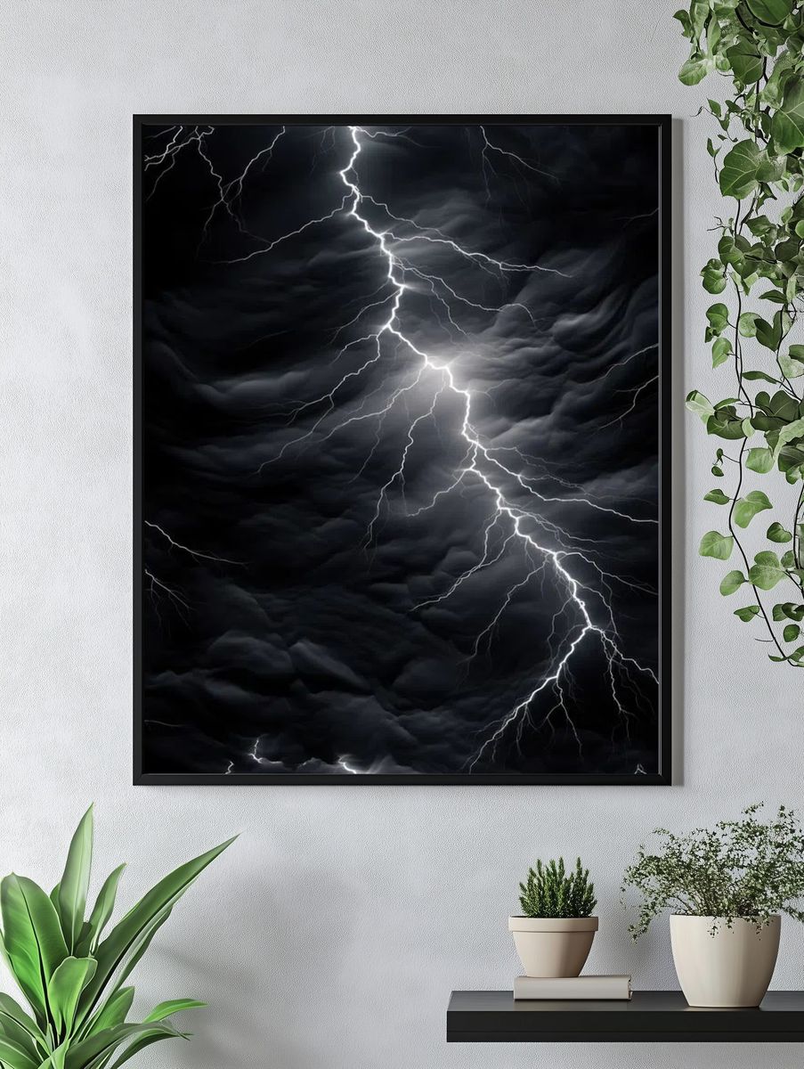 Lightning Strike — Photography Print. — room view 4