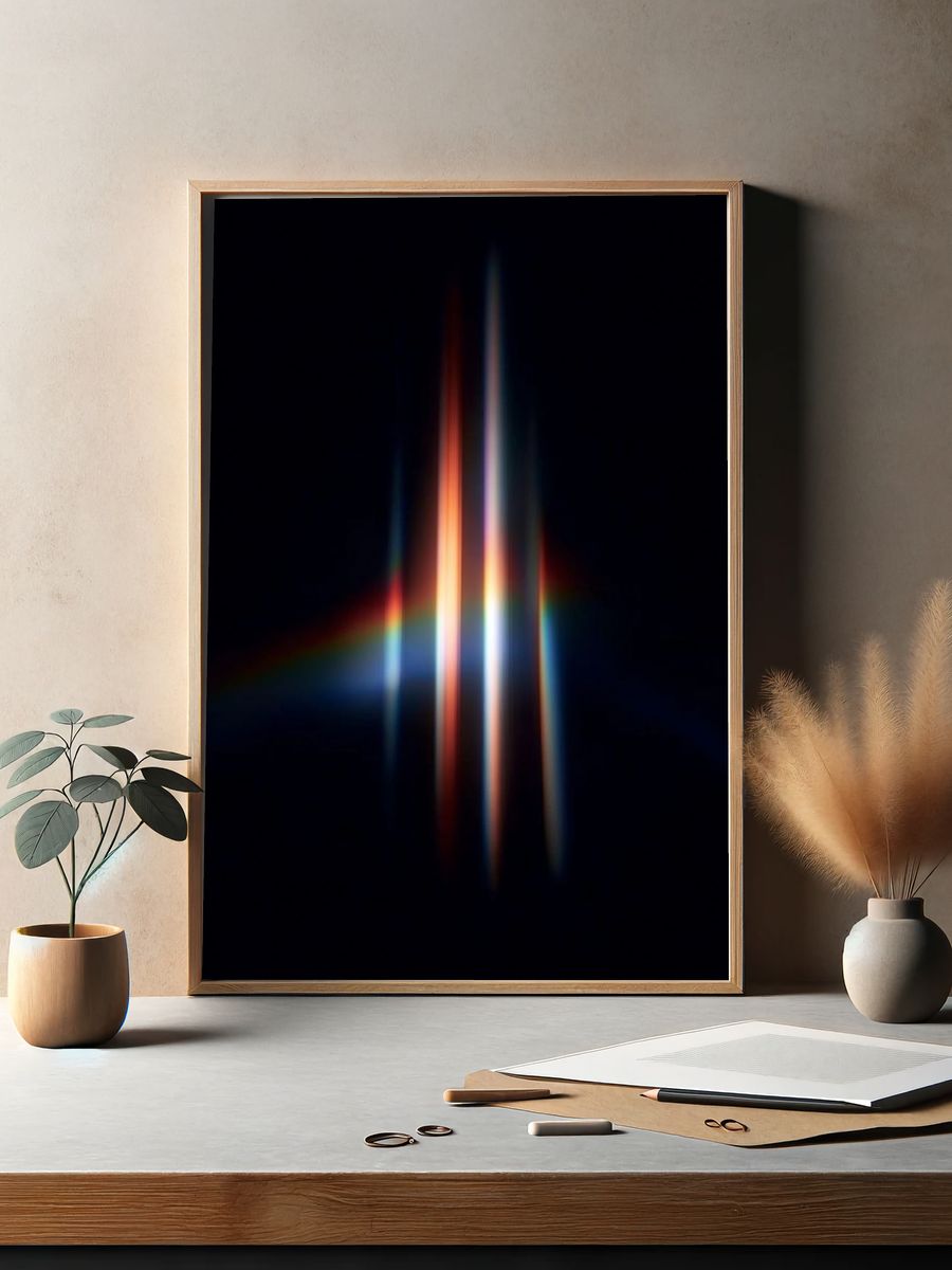 Light Spectrum Abstract Poster. — room view 2