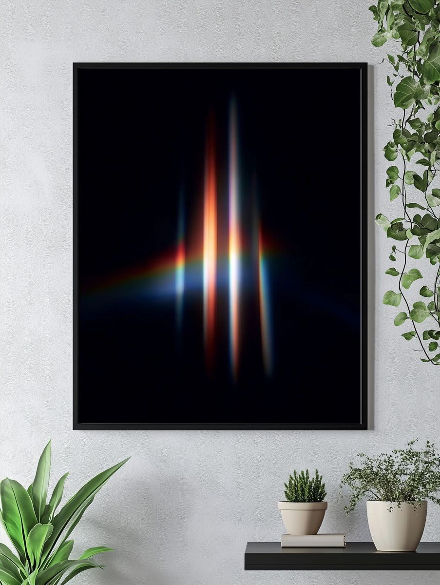 Light Spectrum Abstract Poster. — room view 4