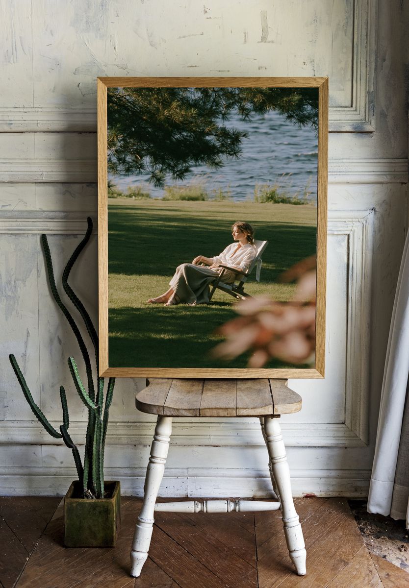 Lakeside Serenity Photography Poster. — room view 1