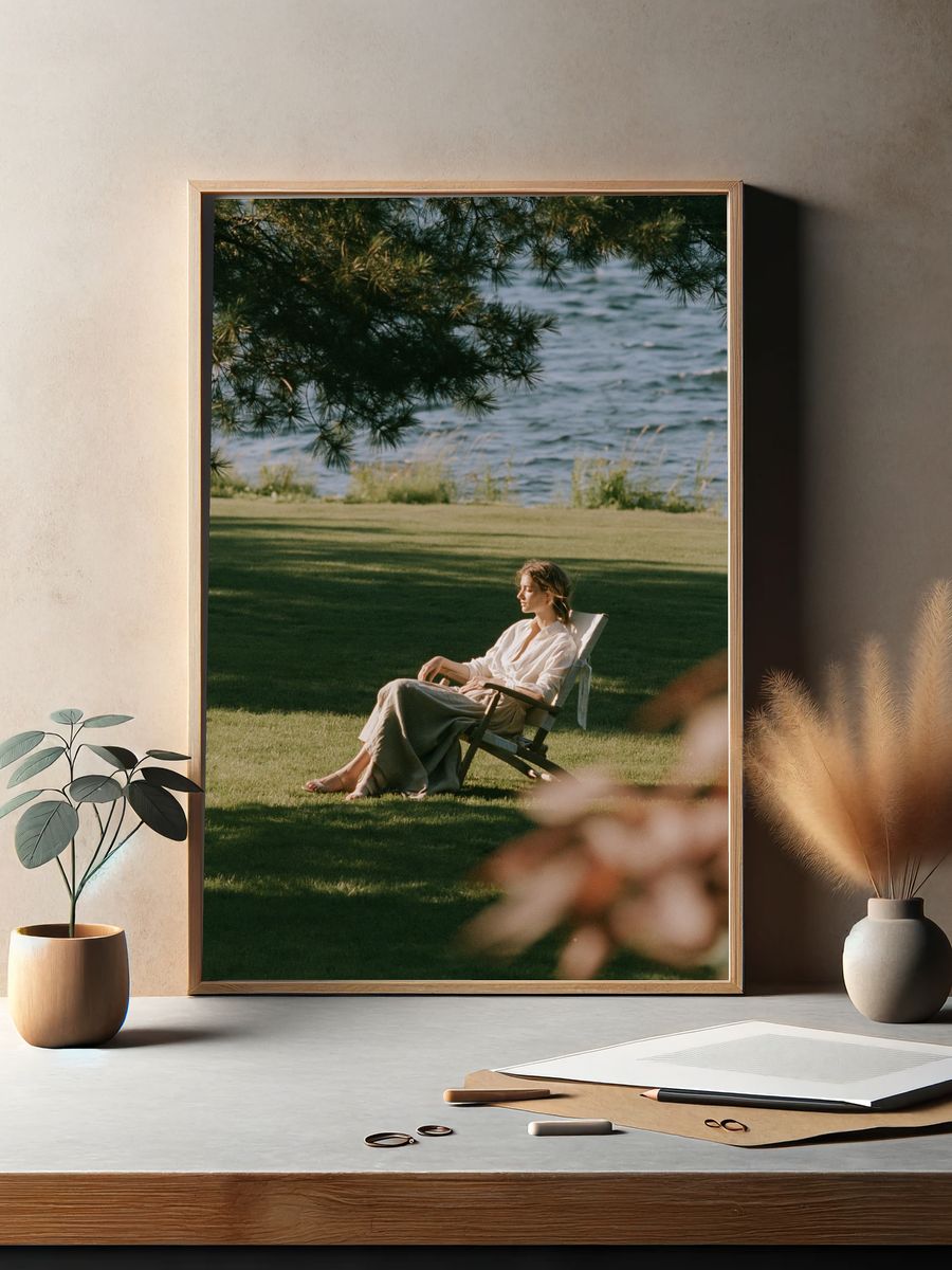 Lakeside Serenity Photography Poster. — room view 2