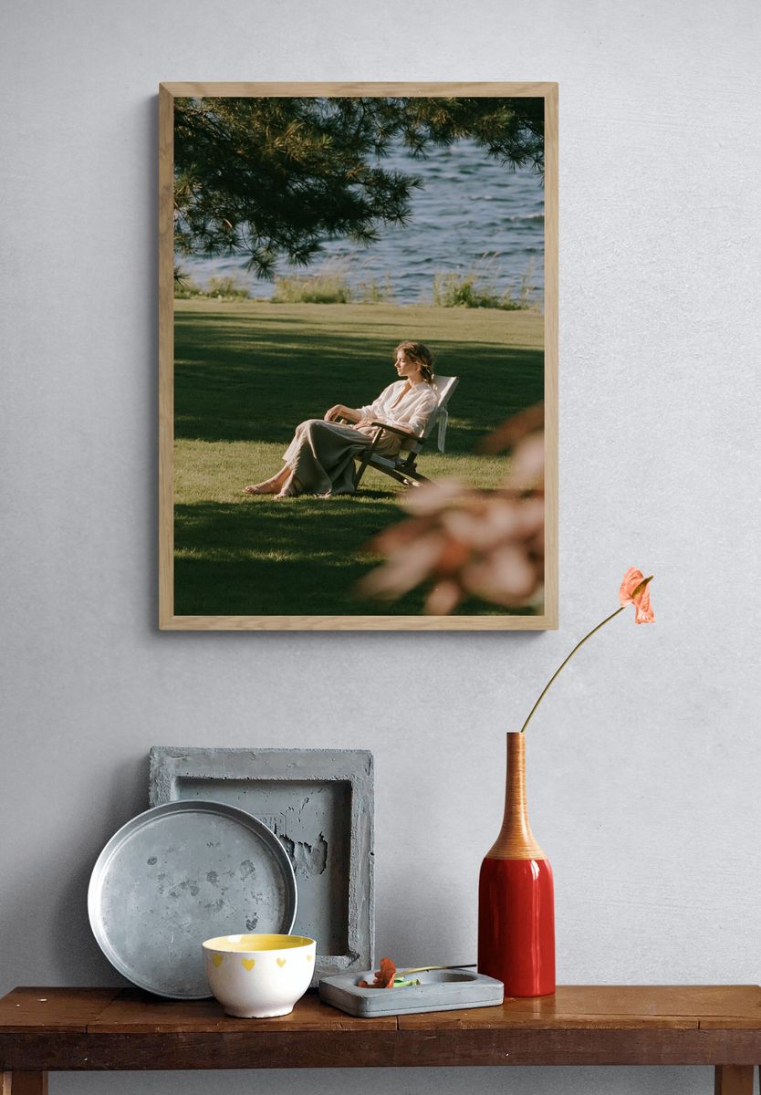 Lakeside Serenity Photography Poster. — room view 3
