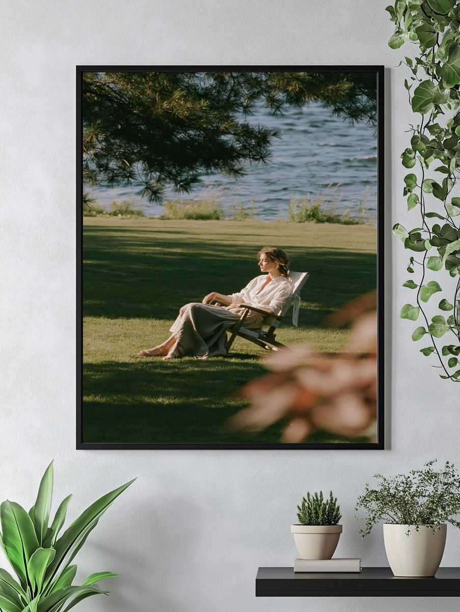 Lakeside Serenity Photography Poster. — room view 4