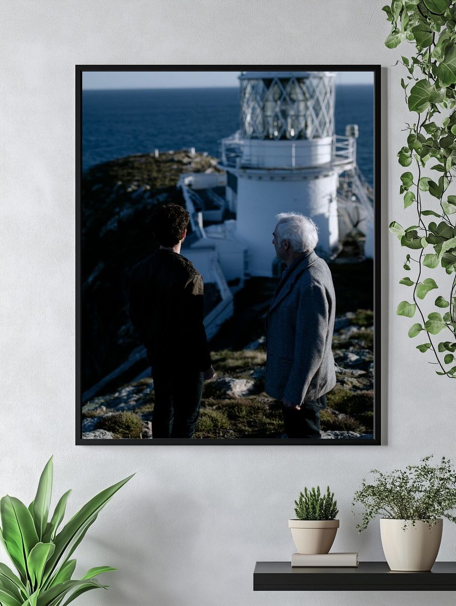 Lighthouse Cliffside Photography Poster. — room view 4