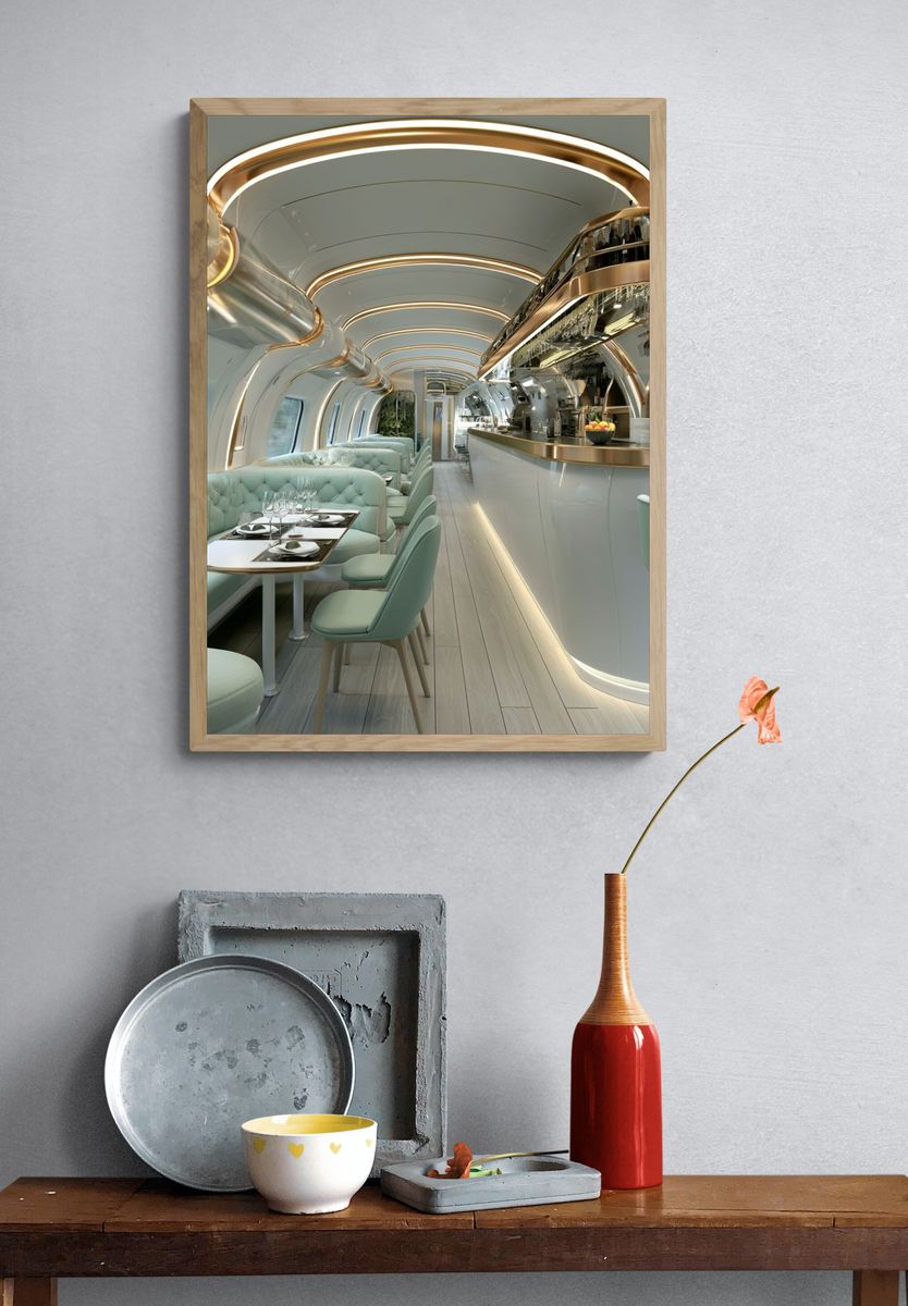 Luxury Train Interior Photography Poster. — room view 3