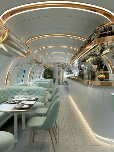 Luxury Train Interior Photography Poster. poster