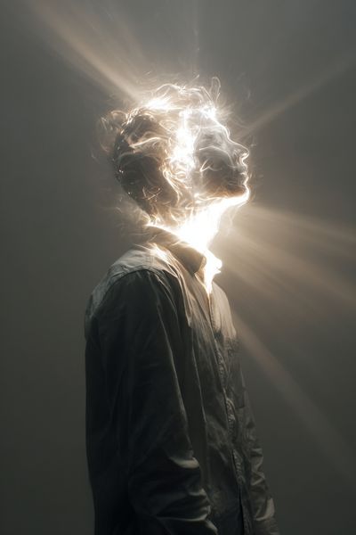 Luminous Profile Photography Poster. poster