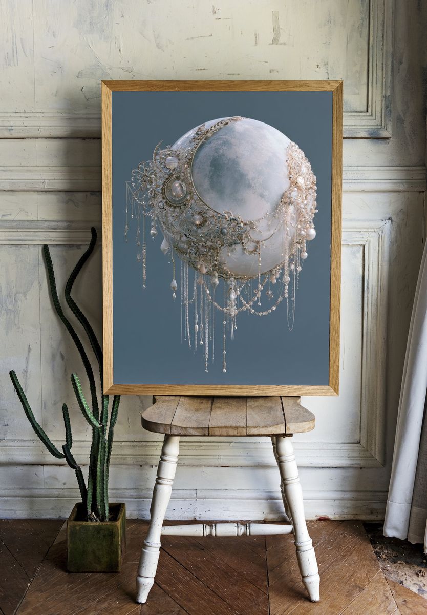 Lunar Orb Ornament Poster. — room view 1