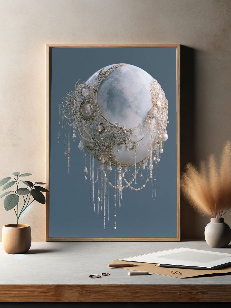 Lunar Orb Ornament Poster. — room view 2