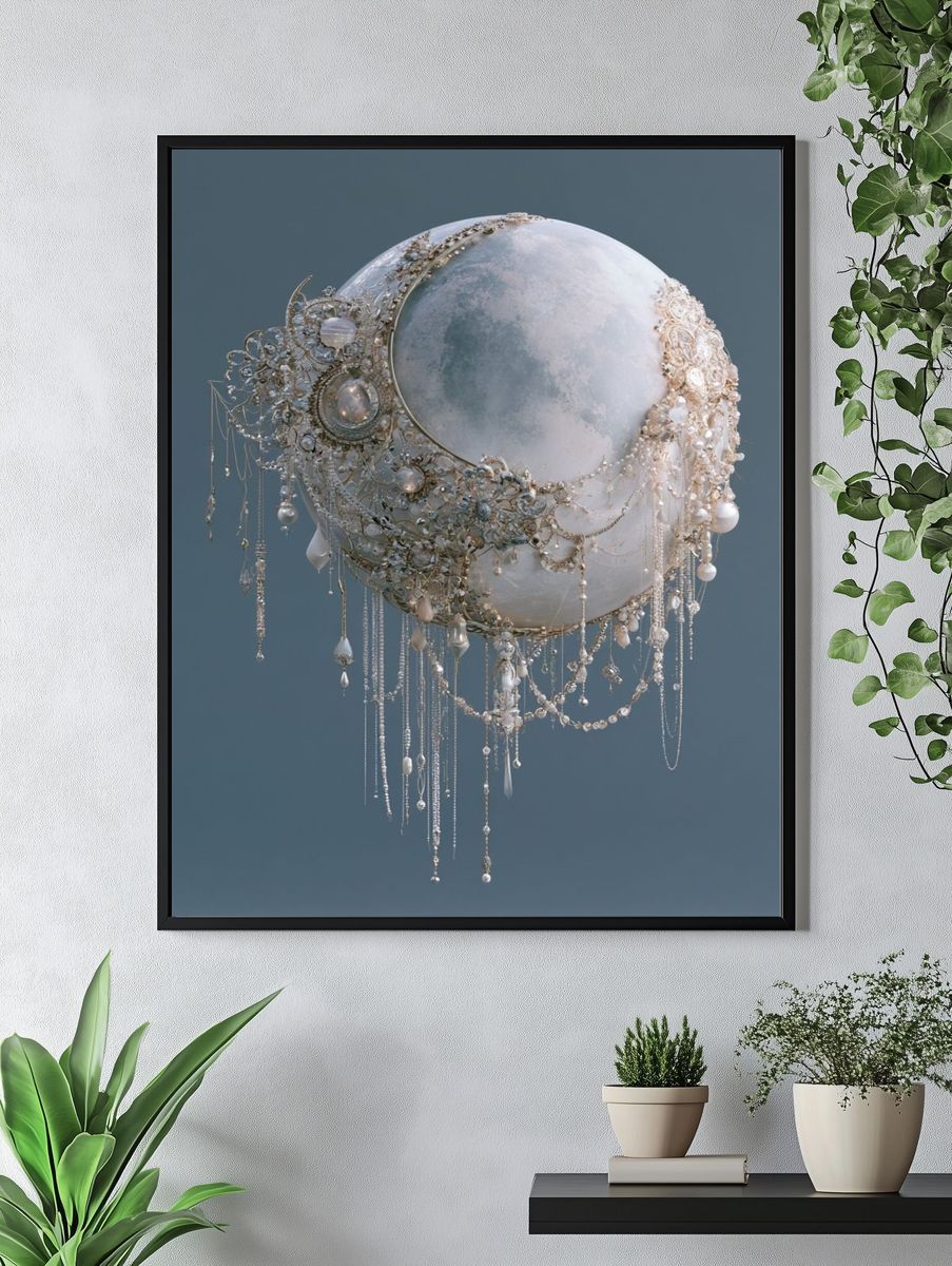Lunar Orb Ornament Poster. — room view 4