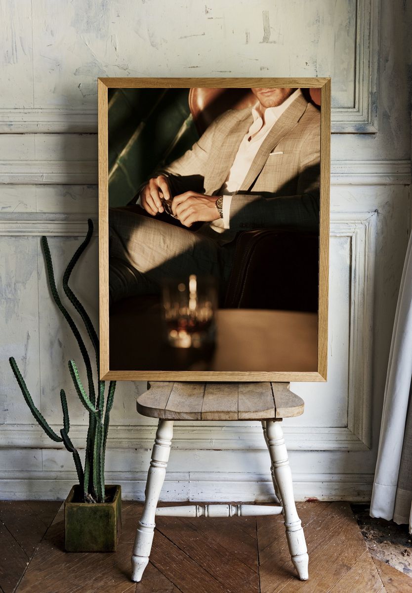 Luxury Suit Portrait Photography Poster. — room view 1