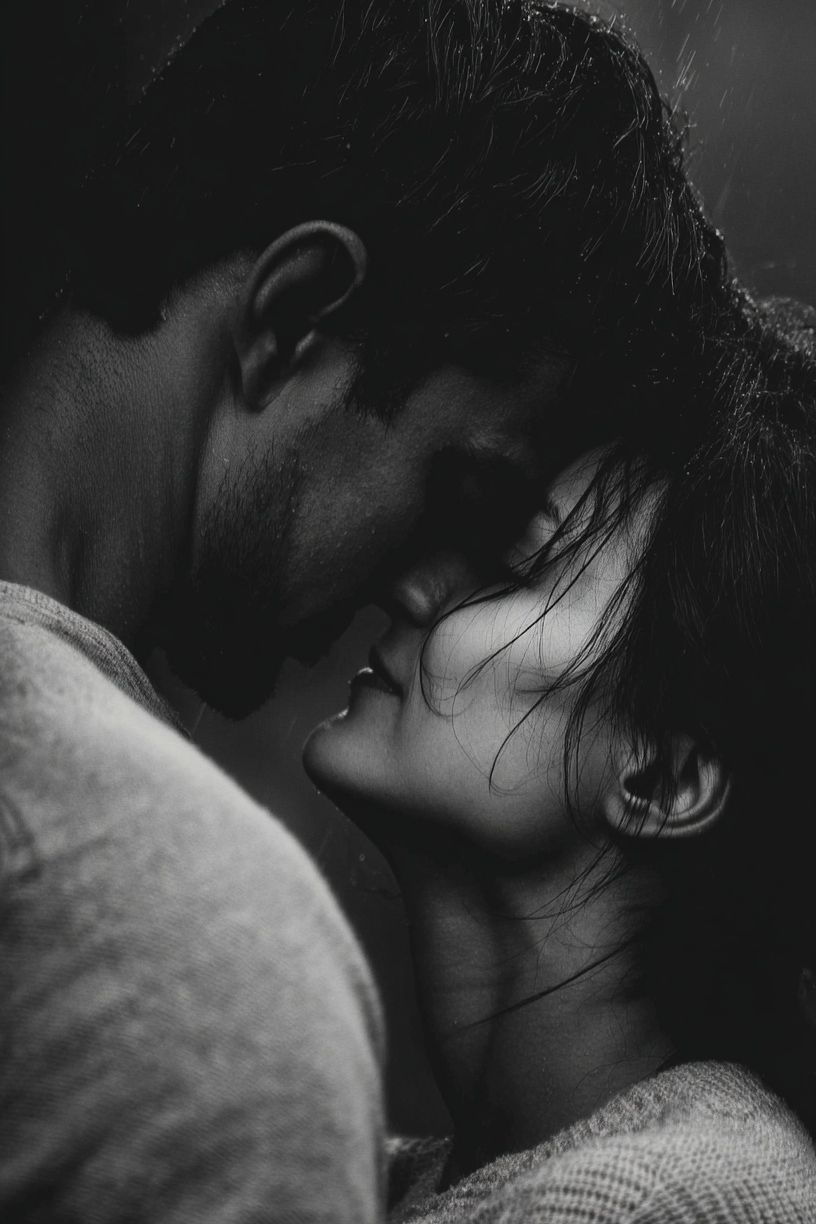Intimate Embrace — Black-White Print. poster — photography art