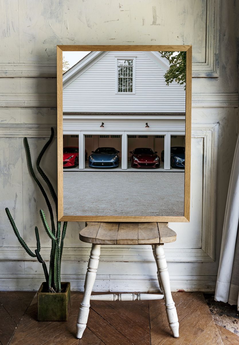Luxury Sports Cars Garage Photography Poster. — room view 1