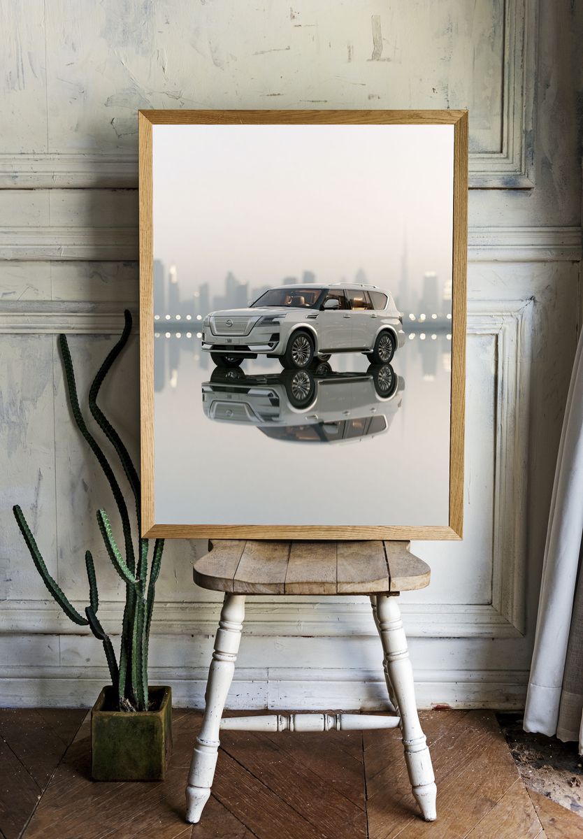 Luxury SUV City Reflection Poster. room preview