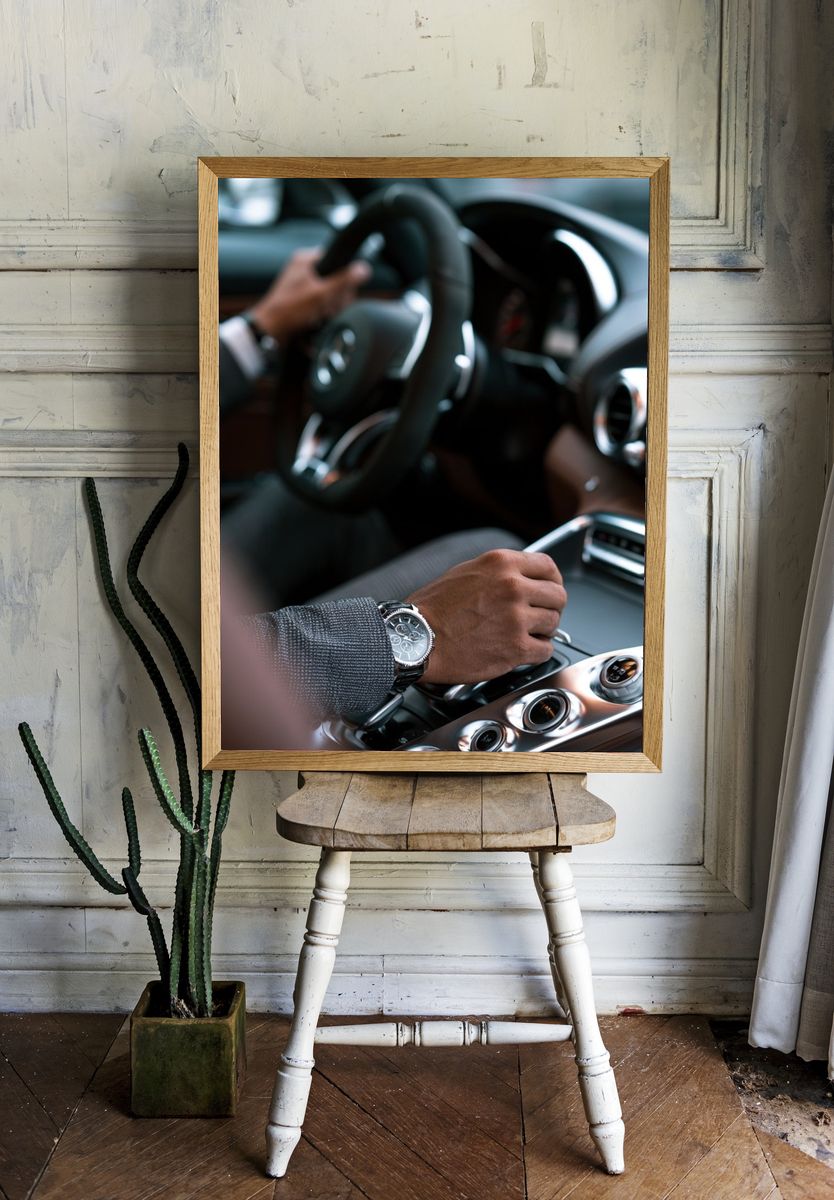 Luxury Car Interior Photography Poster. room preview