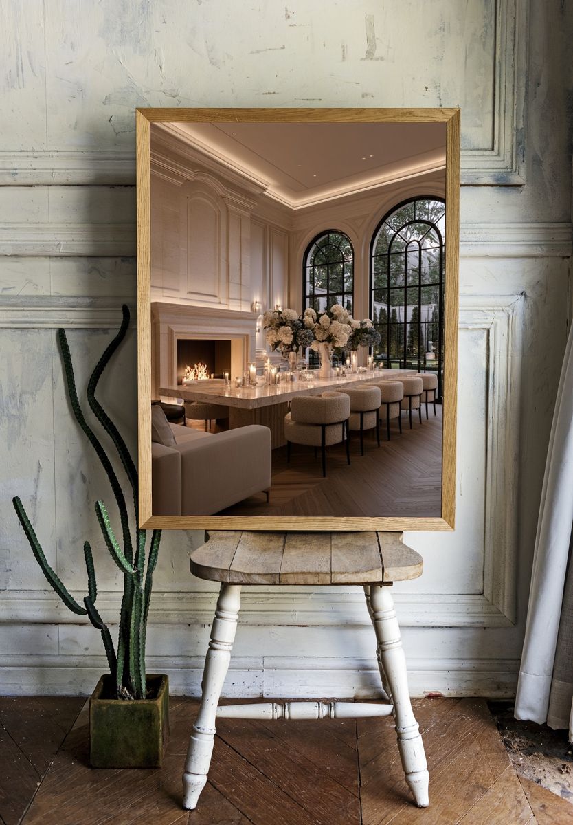 Luxury Dining Room Interior Photography Poster. — room view 1