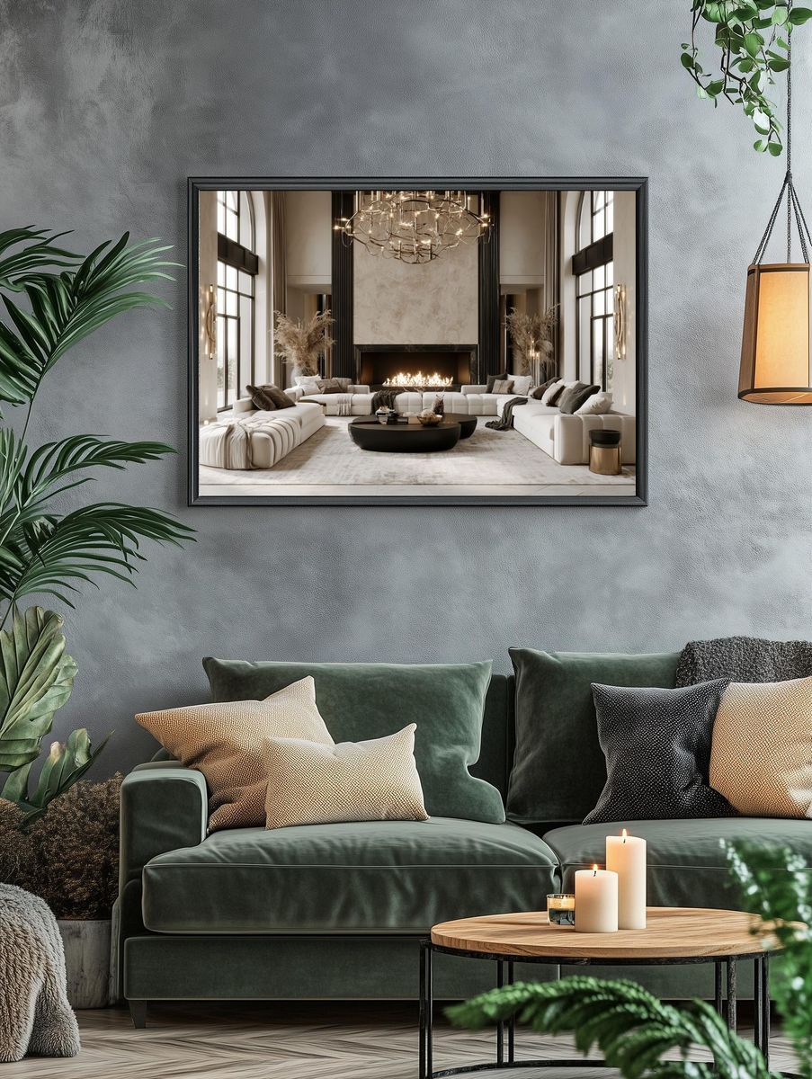 Luxury Modern Living Room Photography Poster. — room view 4