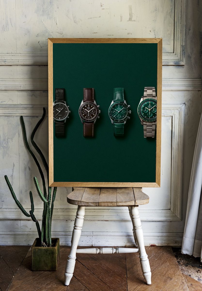 Luxury Watches Green Poster. room preview