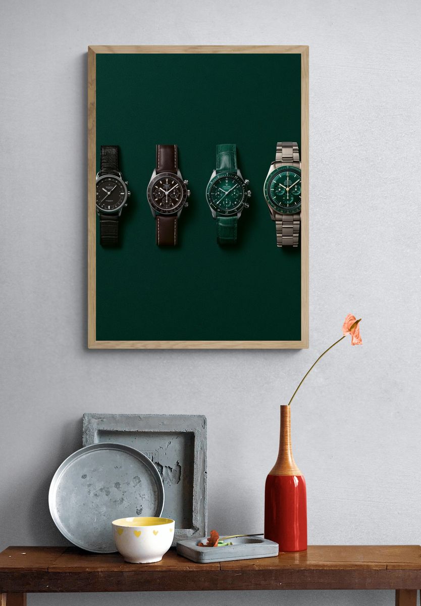 Luxury Watches Green Poster. — room view 3