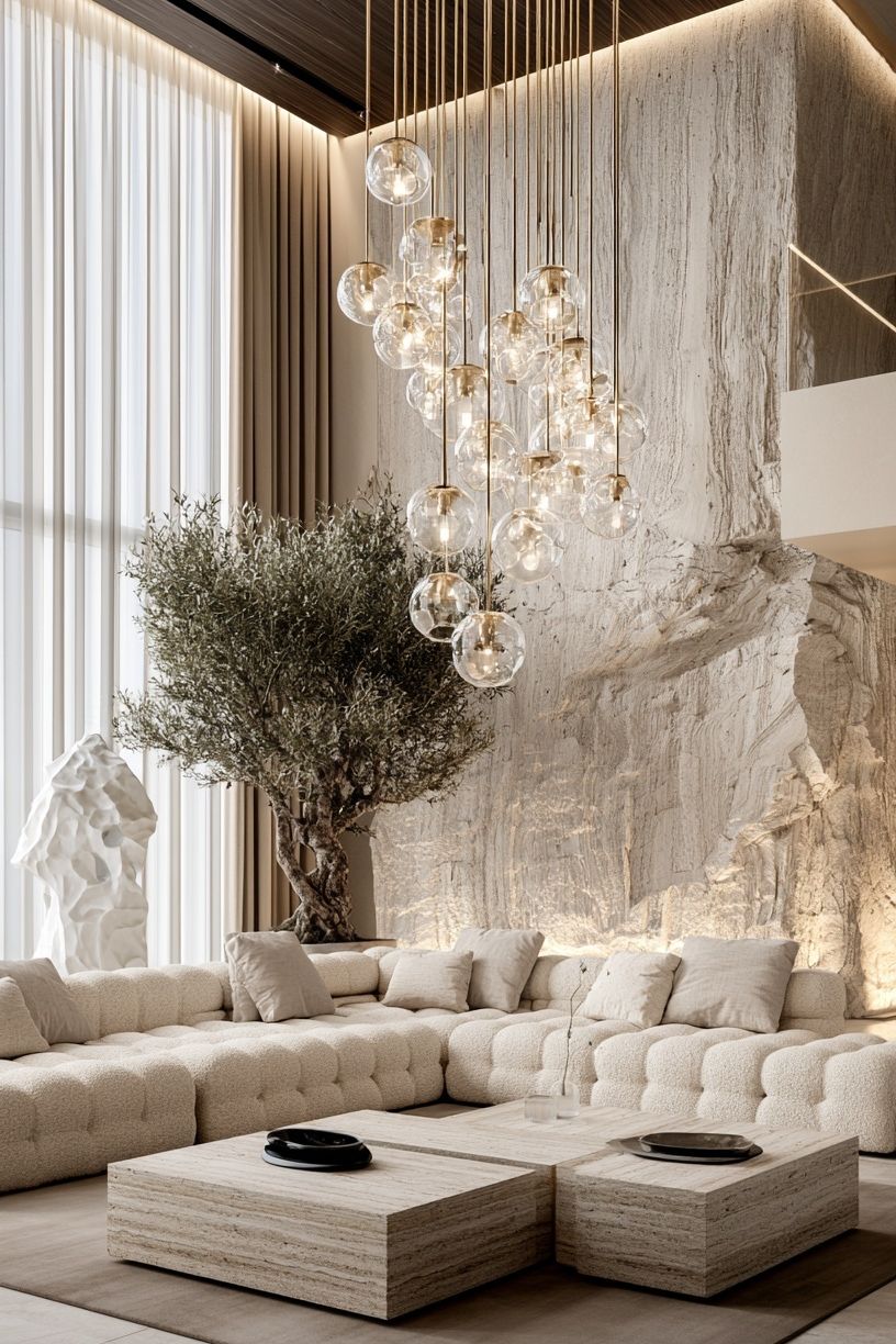 Luxury Neutral Living Room Photography Poster. poster detail