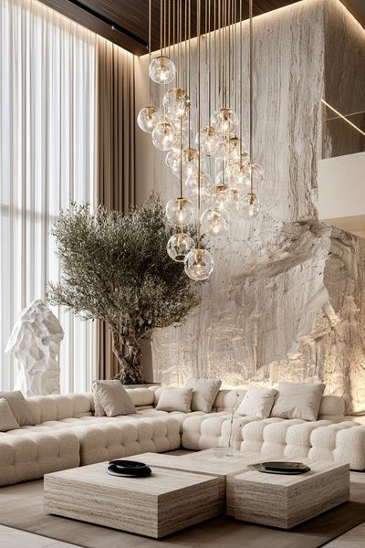 Luxury Neutral Living Room Photography Poster. poster