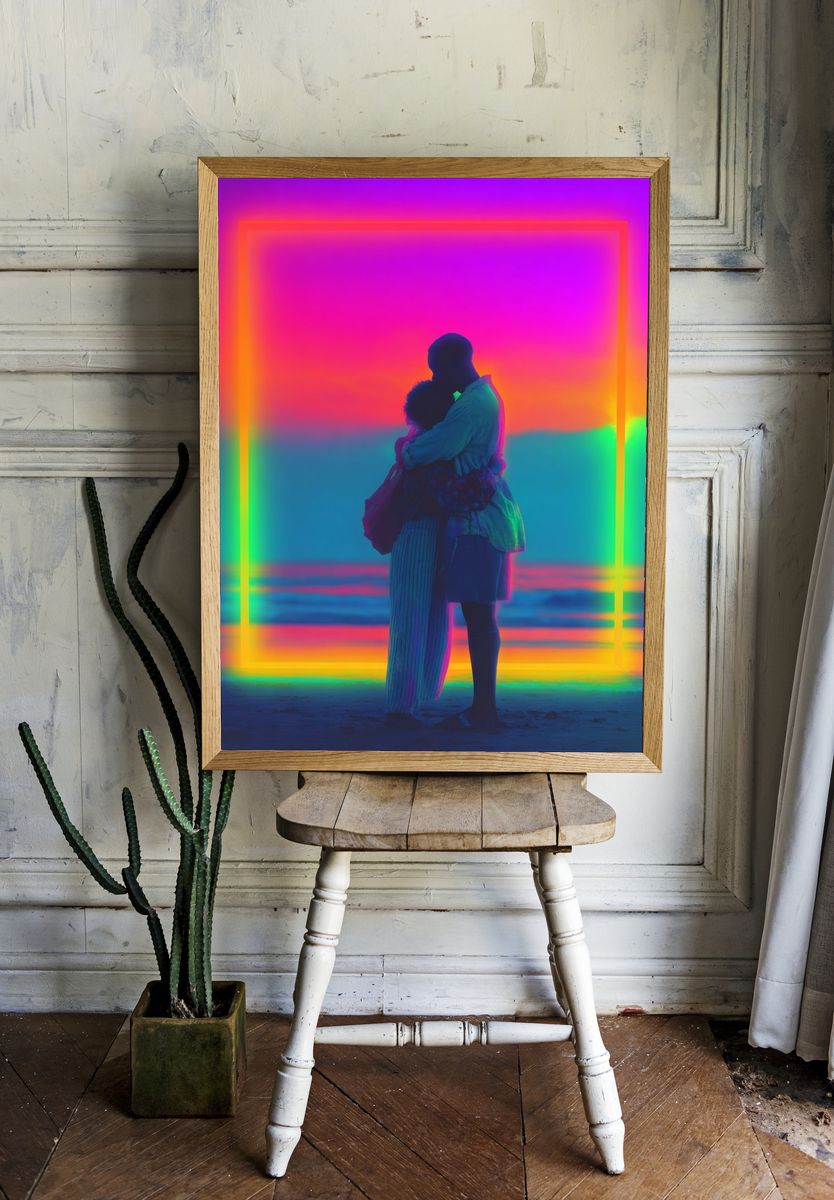 Lovers Embrace — Abstract Print room preview