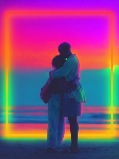 Lovers Embrace — Abstract Print. poster print
