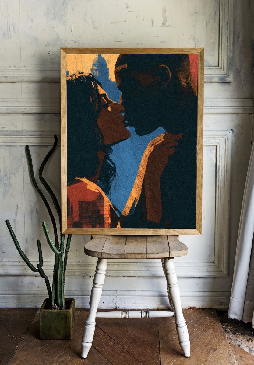 City Lovers Silhouette Poster. — room view 1