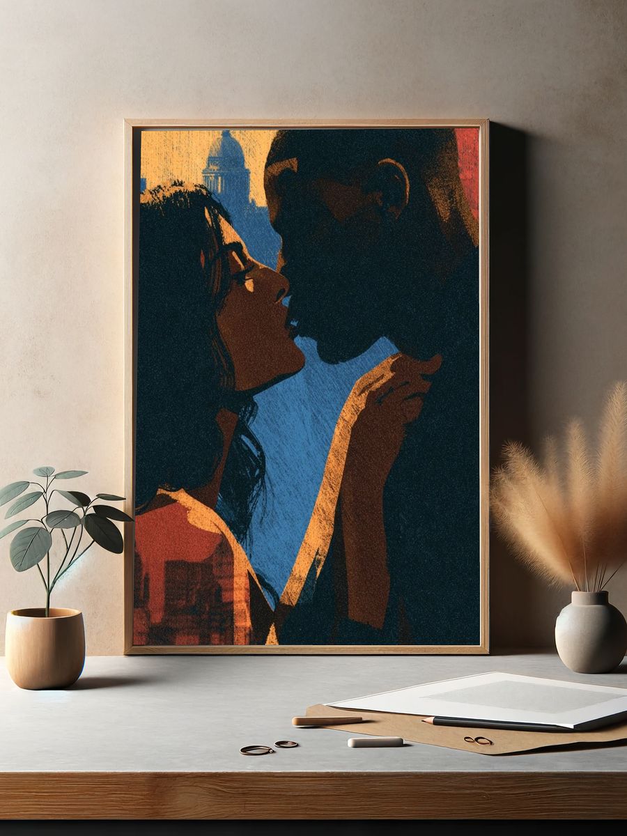 City Lovers Silhouette Poster. — room view 2