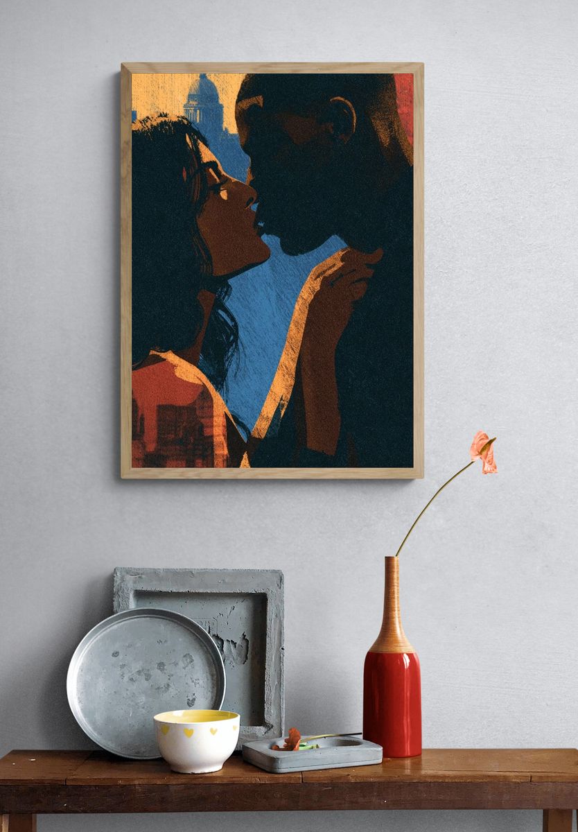 City Lovers Silhouette Poster. — room view 3