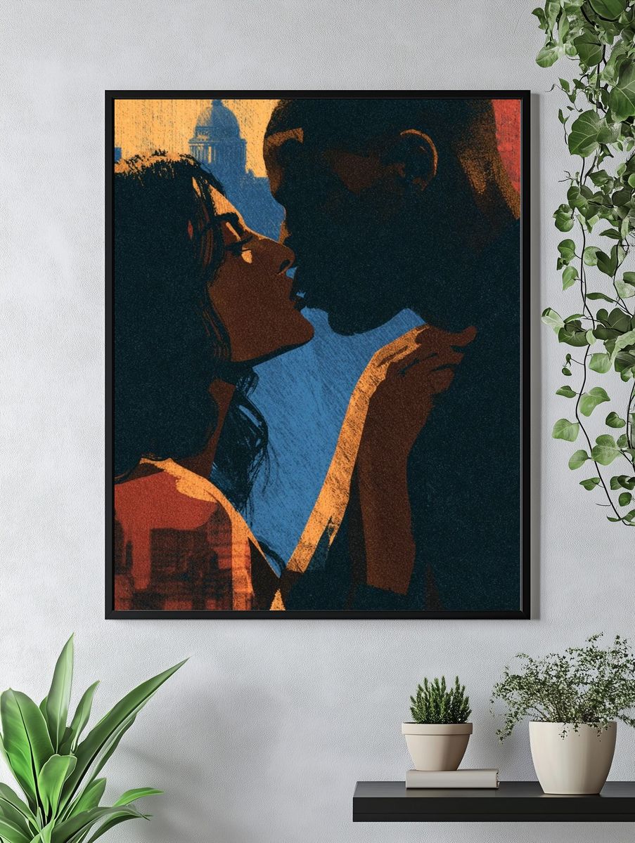 City Lovers Silhouette Poster. — room view 4