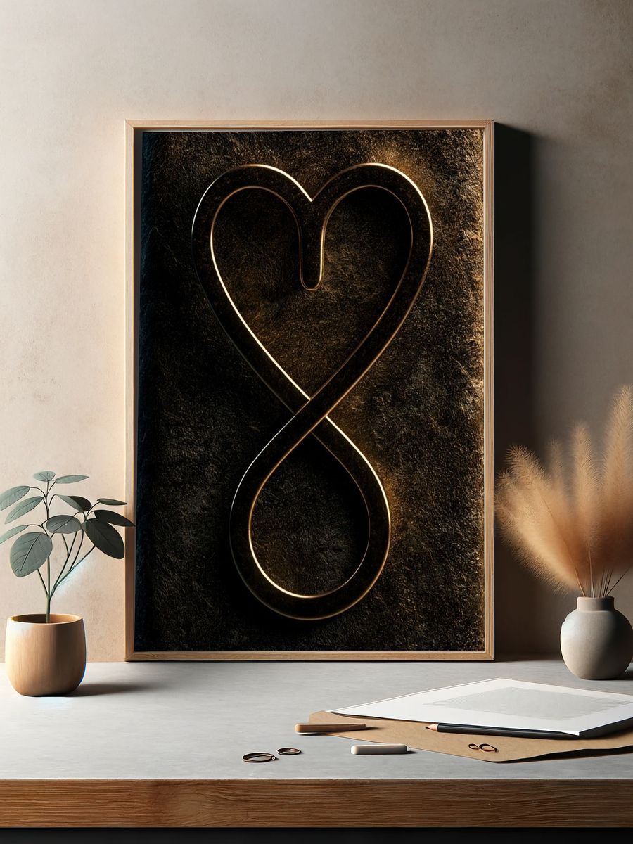Golden Heart Infinity Poster. — room view 2