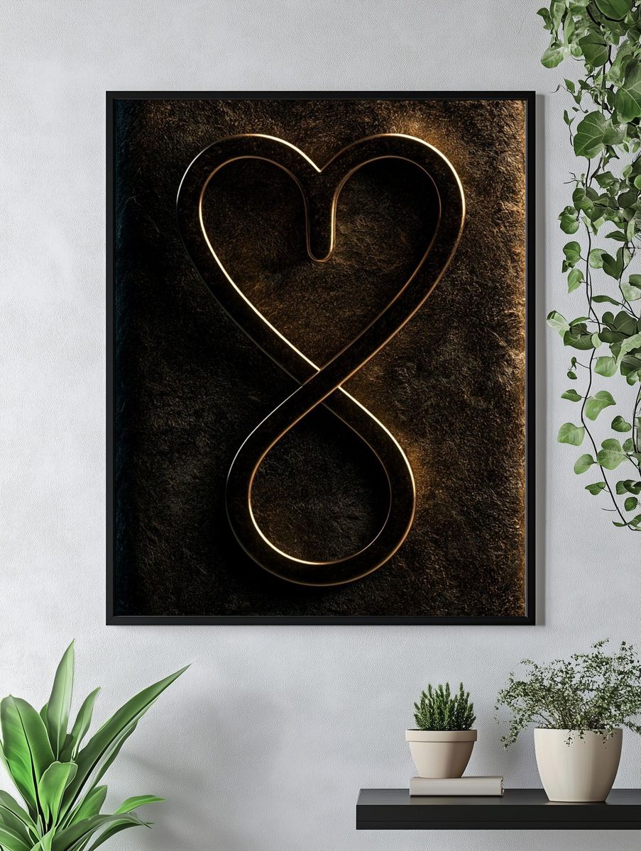 Golden Heart Infinity Poster. — room view 4