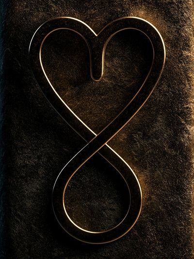 Golden Heart Infinity Poster. poster