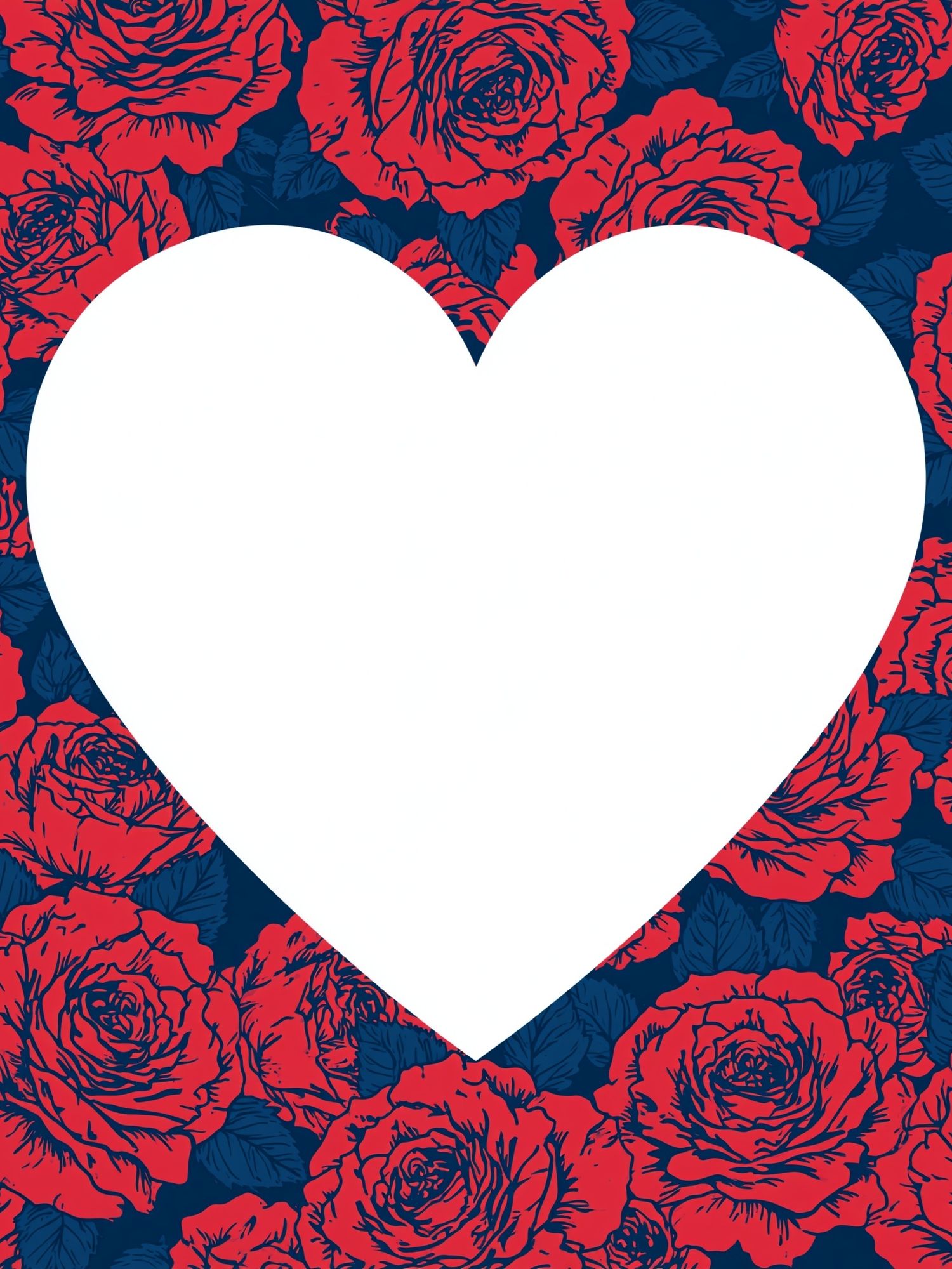Floral Heart Love Print. poster — love-romantic art