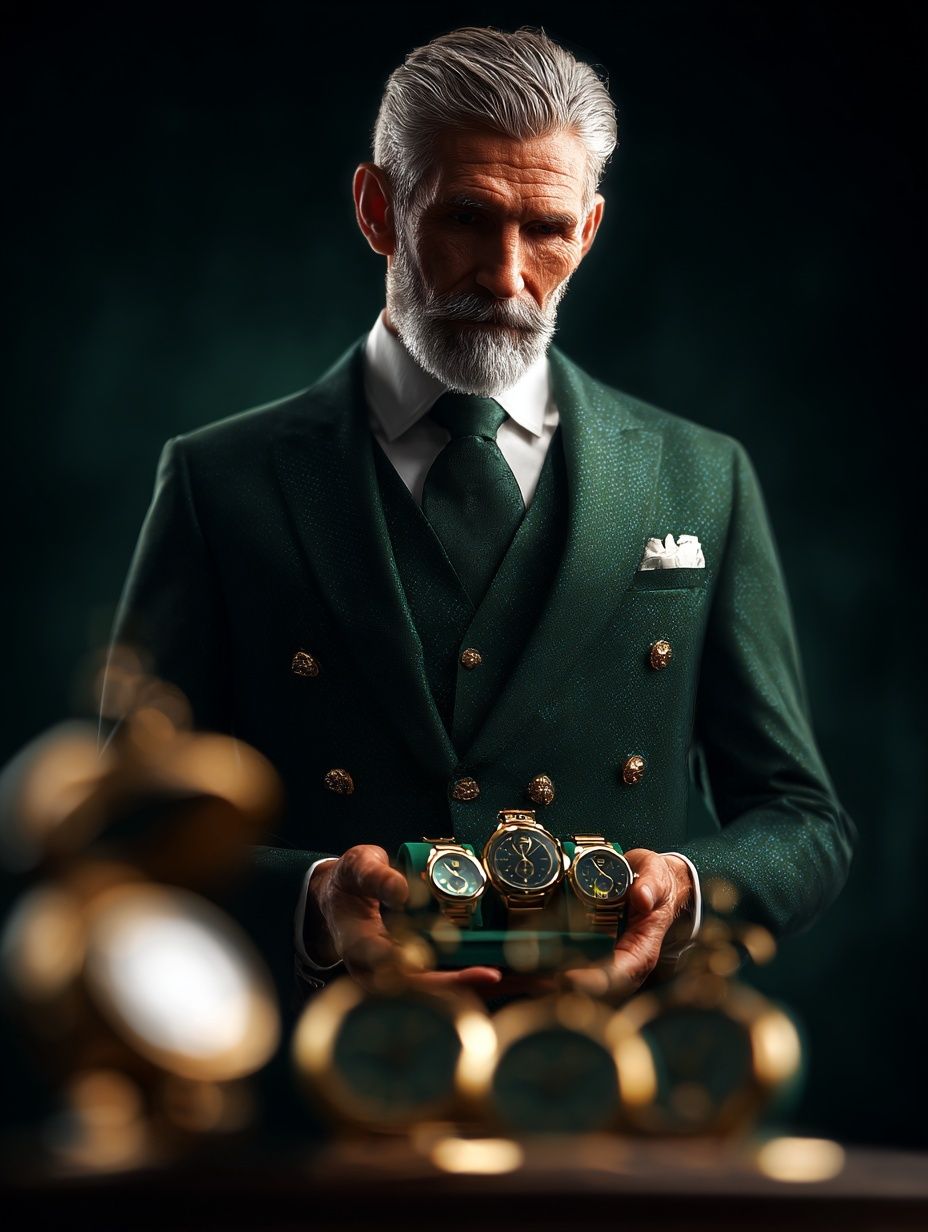 Luxury Watch Collector Portrait Print. poster — photography art