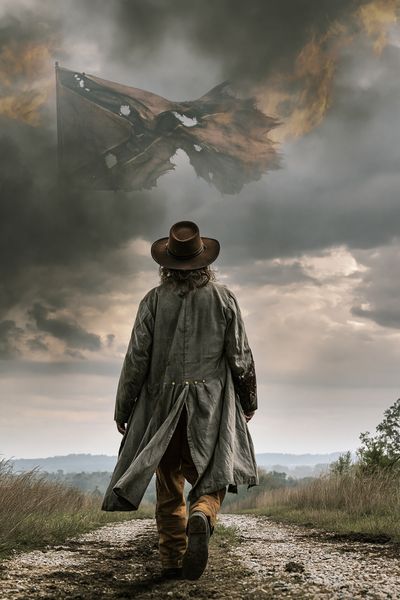Lone Wanderer Storm Sky Poster.