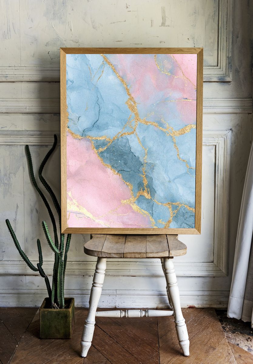 Marble Effect — Abstract Print room preview