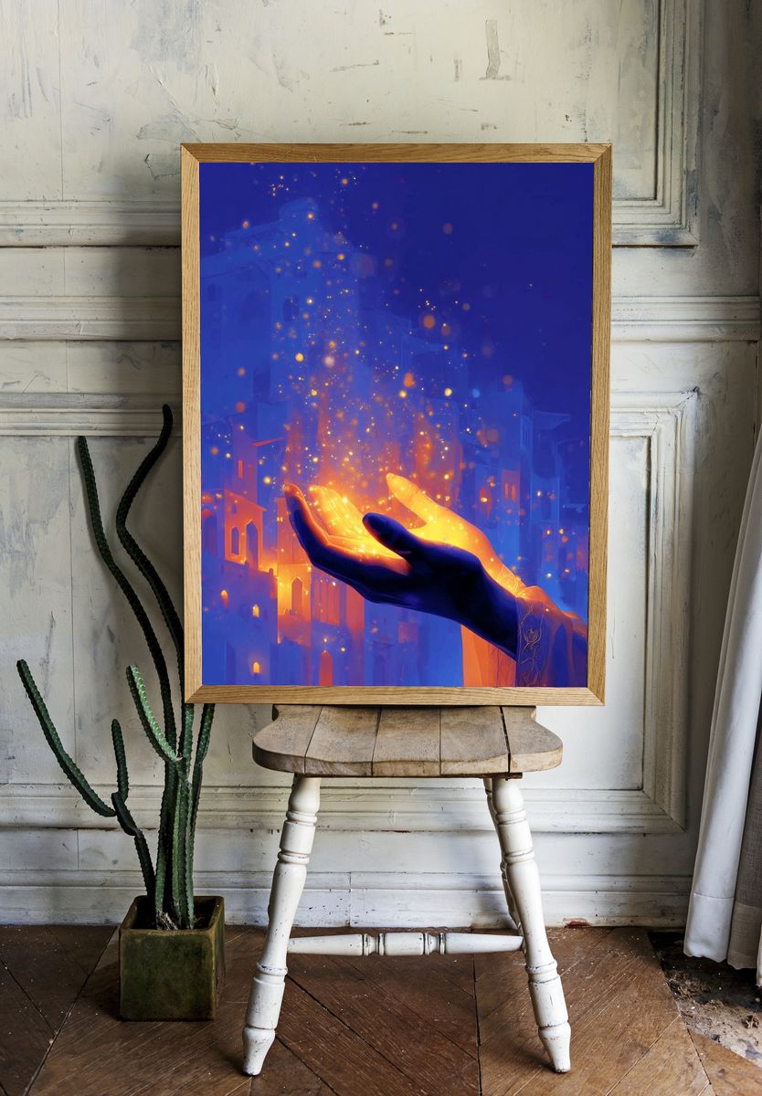 Magic Hands — Illustration Print. — room view 1